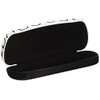 Eyeglass Pattern Embroidered Stylish Glasses Case Hard Case Black 2219-01