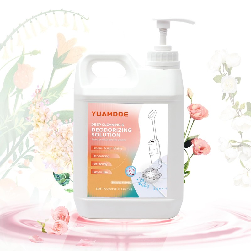 Yuamdoe Deep Cleaning&Deodorizing Solution, 33.8FL OZ/1L, Designed for Roborock, Compatible