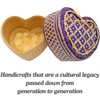 Sticky Rice Basket Heart Shape Bamboo Woven 6 inch Container