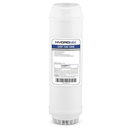 Hydronix HX-UDF-10C100E Softening Filter Cartridge with NSF Certified Cation Resin 2.5" x 10", White