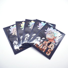 WAIFUWORLD SHOP One Piece Card Sleeves | Trading Card Sleeves in Standard Size | Ruffy/Luffy Motif | Tournament Legal | 60 Pieces per Pack | Card Sleeves with Holo Effect
