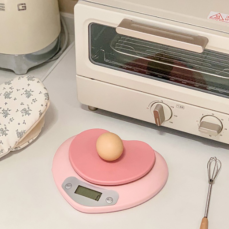 Digital Food Scale HD LCD Display 3 Units Accurate Heart