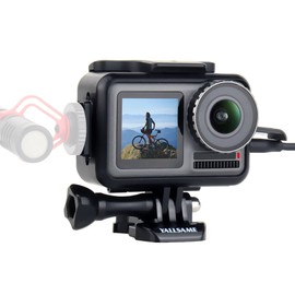 YALLSAME Frame Case for DJI Osmo Action Skeleton Housing Protective Shell Cage with Cold Shoe Mount Photography Vlog Accessories Kit for DJI Action 1 Camera