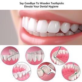 304 Stainless Steel Toothpick Set,Tooth Hook Reusable Dental Picks Portable Metal Toothpicks Holder for Outdoor Picnic Camping and Travel