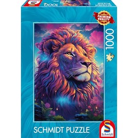 Schmidt Spiele 59783 Lion in the Wind of Colours, 1000 Pieces, Multi-Coloured