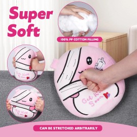 MOFUSAN Axolotl Plush Toy 12'' Soft Stuffed Animal Get Well Soon Gift