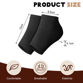 VEGCOO 3 Pairs Gel Heel Protectors Socks