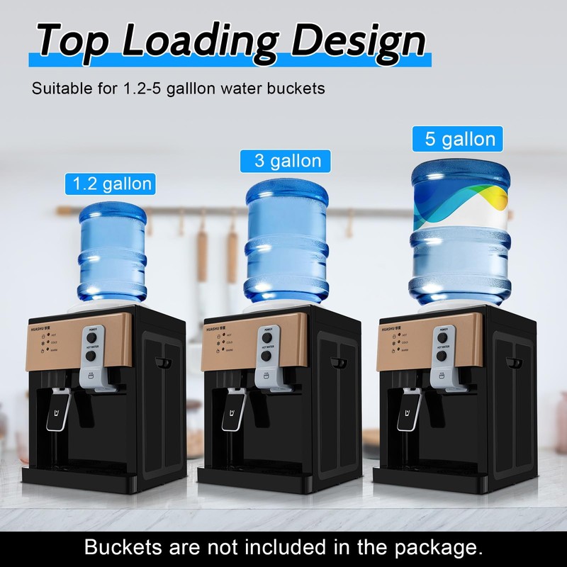 Top Loading Water Cooler Dispenser,Hot/Cold Water Dispenser with 3 Temperature