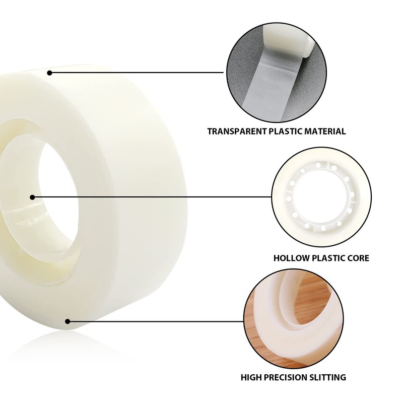 BEIIEB 8 rolls of invisible tape, document repair, label, marker