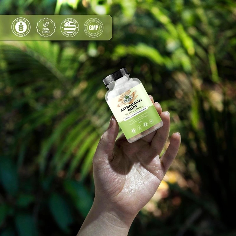 Amazing Botanicals Astragalus Extract Tablets 2000mg 10X 70% Polysaccharide