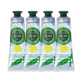 Nature Republic Mini Hand Cream Peony Portable Hand Cream 30ml 4pcs / 네이처리퍼블릭 미니 핸드크림 피오니 휴대용 핸드크림 30ml 4개
