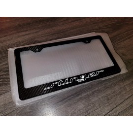 Kia Stinger GT Reflective Stinger GT Real Black 100% Carbon Fiber License Plate Frame
