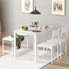 DlandHome Dining Table with 2 Chairs and 1 Bench Dining