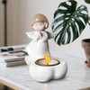 Tealight Candle Holder, Ceramic Angel Candle Holder for Table Display,