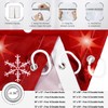 Caheansi Christmas Shower Curtain, Red Merry Xmas Glitter Sparkle Bokeh