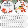 Billbotk 25 Pieces Sublimation Ornament Blanks, 3.15'' Round Blank Sublimation