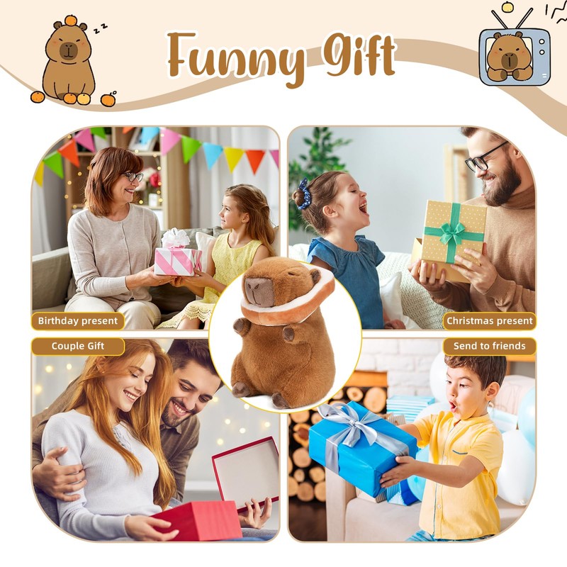 FANTCOSY Capybara Plush Toy - Ultra Soft Stuffed Animal, Cute