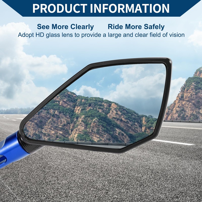 Hihaha Motorcycle Rear View Mirrors Bar End Side Mirrors Mount
