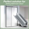 Gray Shower Door Bottom Track, Single-Sided Channel Dimensions of 1/2