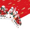 COSORO 137 * 274cm Plastic Christmas Tablecloths, Large Xmas Table
