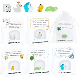 Employee Appreciation Gifts Bulk - Unique Staff Thank You Gifts with Tiny Resin Animals & Stands - Motivation for Coworkers,Students, Teachers, Paraprofessionals, Principals, and Doctors