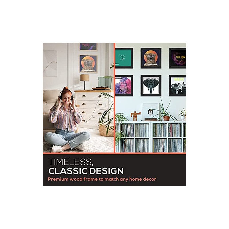 KAIU Vinyl Frame – Solid Wood and Clear Acrylic Wall