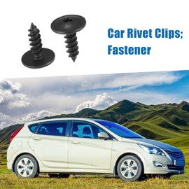 A ABSOPRO Fender Liner Splash Tapping Screw Bolt for VW Black(Set of 50)