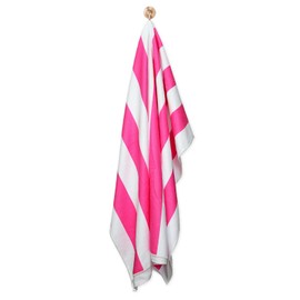 Romantic Angels Striped Beach Towels Oversized Clearance Microfiber Cabana Large Pool Towels for Adult Soft & Absorbant Beach Towels Bulk for Bathroom Swim, Pink 28” x 60”
