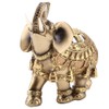 Walfront Lucky Feng Shui Golden Elephant Statue Sculpture Wealth Figure