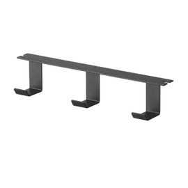 Yamazaki 5854 Under Desk Hook, 3 Tiers, Black, Approx. W 10.8 x D 2.4 x H 2.2 inches (27.5 x 6 x 5.5 cm), Tower Bag, Storage, Small Storage, Wood Screw Fixed,