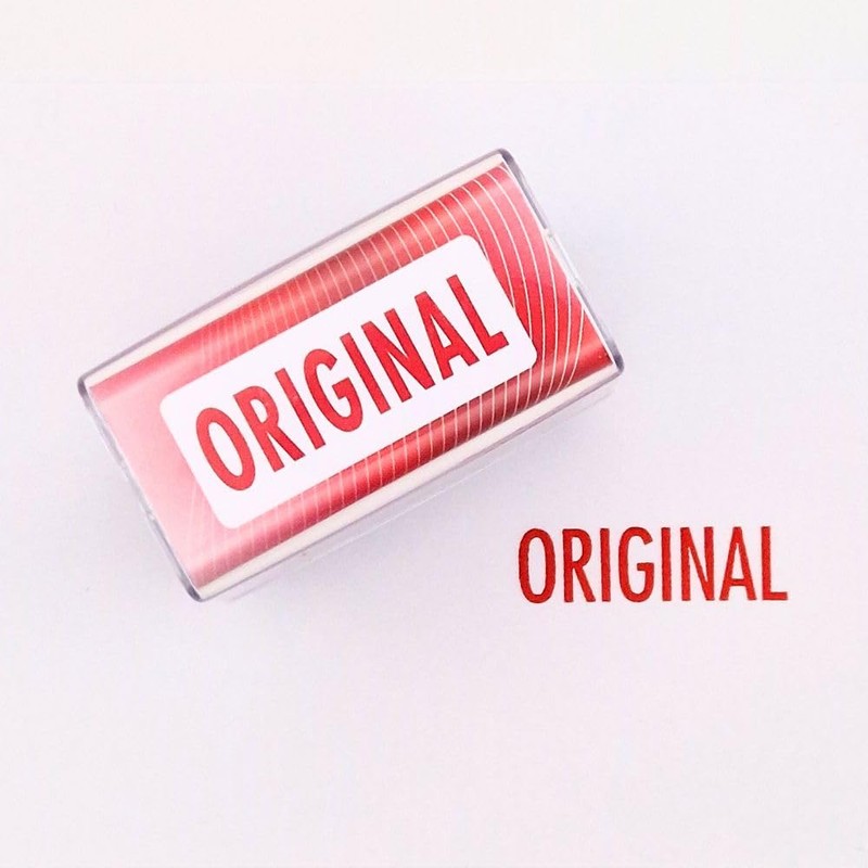 COLOP 100674 Self-Inking Text Stamp Original, Red