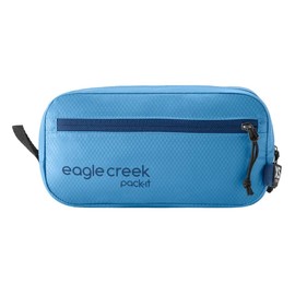 Eagle Creek Pack-It Isolate Quick Trip - Compact Travel Toiletry Bag for Optimizing Luggage Space - Lightweight - Water-Resistant - Easy-Grab Zipper - Sustainable Materials - X-Small - Blue Dawn
