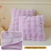 LIFEREVO 2 Pieces Fluffy Faux Rabbit Fur Throw Pillow Covers,