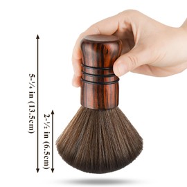 NiHome Large Vinyl Record Cleaning Brush, Anti-Static Soft LP Record Cleaner, Ultra-Fine Fiber Bristles Vinyl Dust Remover Brush, Safe for Vinyl LP CD Album, Beech Wood Handle Retro Design (Red/Black)