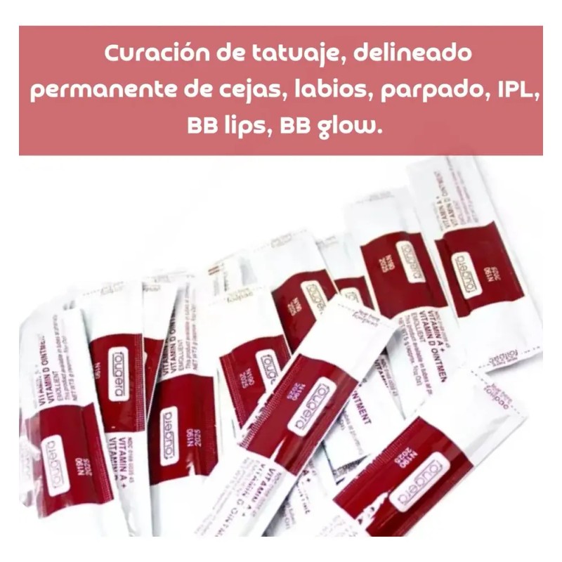 Fougera Crema Vitamina A + D Tatuaje Microblading 100 Pzs