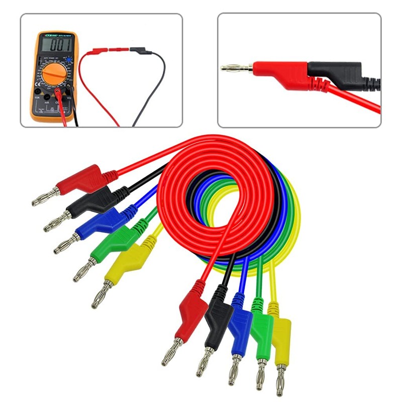 zalati Test Leads Cables 5pcs Banana Plug Used with 5