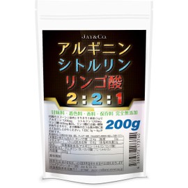 JAY&CO. アルギニン ・ シトルリン ・ リンゴ酸 無添加パウダー (1回当たり1200mg+1200mg+600mg) 香料 甘味料無添加 (66回分) (ﾉｰﾌﾚｰﾊﾞｰ(無味), 200g)