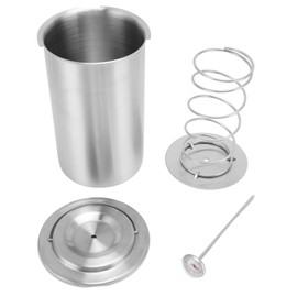 Ham Maker Meat Press Cooker Stainless Steel Kitchen Bacon Meat Pressure Cooking Barrel with Thermometer for Making Healthy Homemade Deli Meat