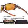 BRUBAKER Polarized Camouflage Sunglasses for Fishing and Hunting - Orange