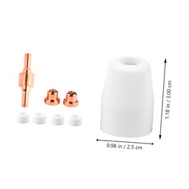 OSALADI 46pcs Plasma Cutter Nozzle Kit Tip Consumables for Plasma Cutting Shield for Extended Life High Electrical Conductivity Accessories