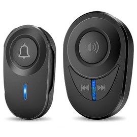 Onmyst Wireless Doorbells for Home 1000 Ft Range 97db Mute Mode 48 Door Chimes Waterproof Wireless Doobells for Classroom Bedroom Ring Door Bells Wireless Black