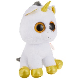 TY TY37059 Beanie Boo-Pegasus White Unicorn Plush Toy Large, Multicolored