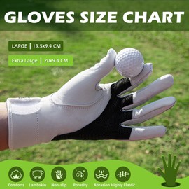 HPLSZCN Golf Gloves Men, Removable Correction Golf Gloves Men Left Handed Golfer - Ideal for All Golfers (XL)