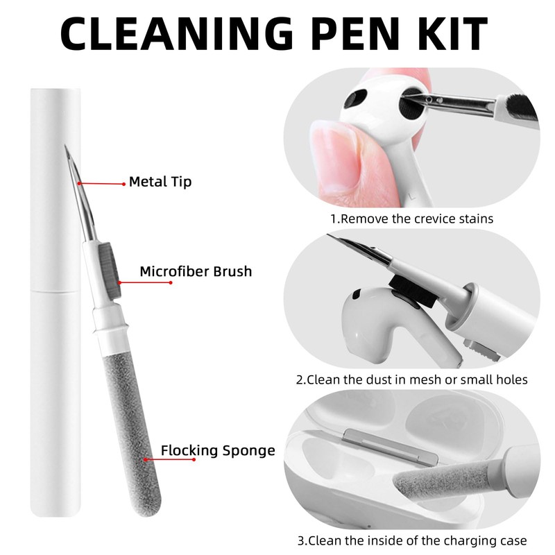 Reownest Case for AirPods Pro 2nd/1st Generation with Cleaning Kit,