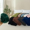 LONG CREATE Throw Blanket for Couch, Taupe Tan Luxury Knitted