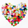 Furuising Pack of 180 Colourful Buttons, 20 mm 2-Hole Resin