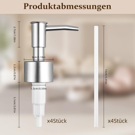 Pack of 2 Soap Dispenser Pump Head Replacement Pump, Plastic Soap Dispenser Attachment, Practical Soap Dispenser Pump for Bottles