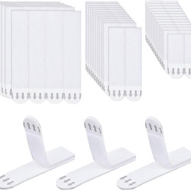 Nail-Free Hook and Loop, 1 x 4 inch 48 Sets Pull-Off Double-Sided Fixed Stickers, Adhesive-Backed Hook and Loop, Nail-Free Seamless Stickers Suitable School classrooms, Offices Families Car