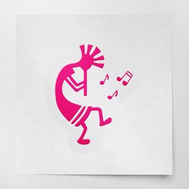 Decal Stickers Of Kokopelli Flute Player (Pink) Premium Waterproof Vinyl Decal Stickers For Laptop Phone Accessory Helmet Car Window Mug Tuber Cup Door Wall Decoration ANDSKUS546296PI070722