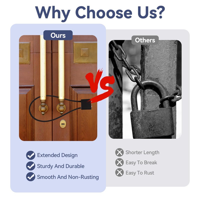 Pack of 2 Cable Lock with Key, Small Cable Lock